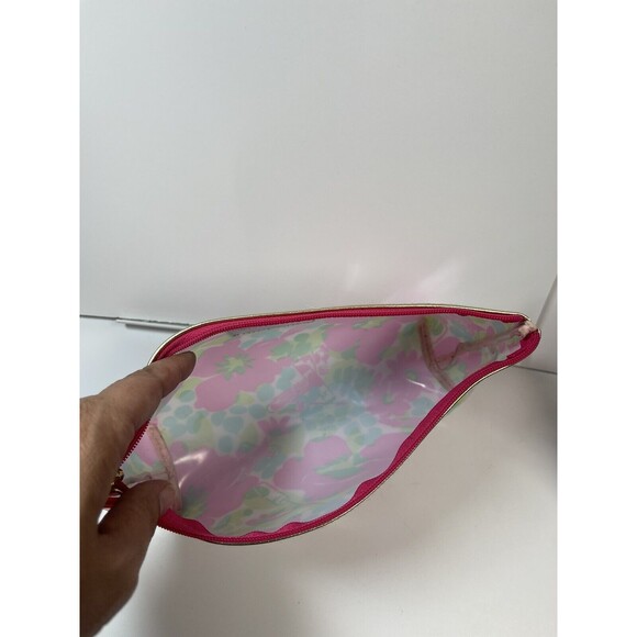 Lilly Pulitzer Bundle Lot Of 2 Vinyl Estee Lauder Zip Bags & Notebook - Picture 5 of 14